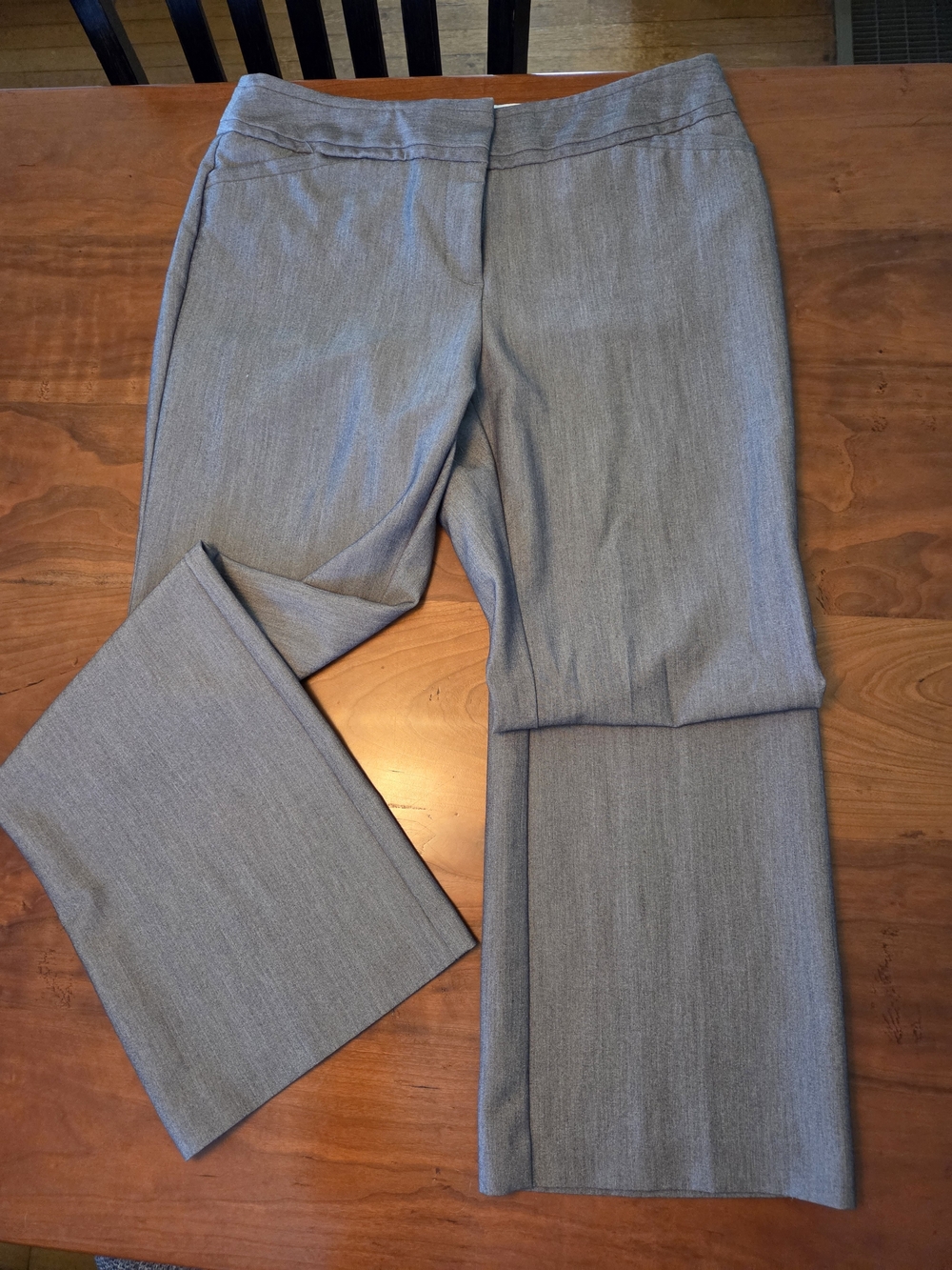 dressbarn Gray Straight-Leg Dress Pants